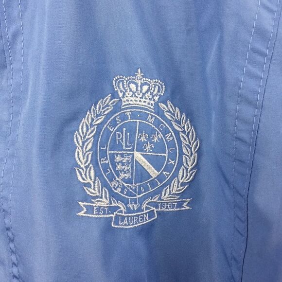 Ralph Lauren Jacket Windbreaker Baby Blue, Crest Logo, Size Medium - Picture 6 of 14